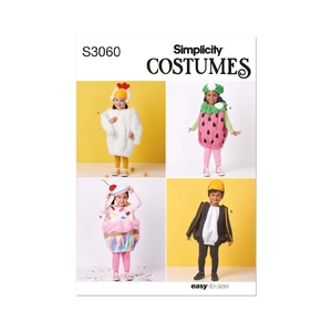 Simplicity Sewing Pattern S3060 Toddlers’ Costumes Sizes 1/2 to 4