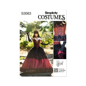 Simplicity Sewing Pattern S3063 Misses’ Corset &amp; Skirt Costume by Raine Emery Sizes 6-14