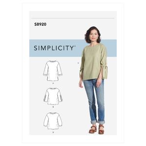 Simplicity Sewing Pattern S8920 Misses&#39; Tops U5 Sizes 16-24