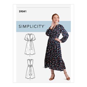 Simplicity Sewing Pattern S9041 Misses&#39; Front Tie Dress In Three Lengths H5 Sizes 6-14