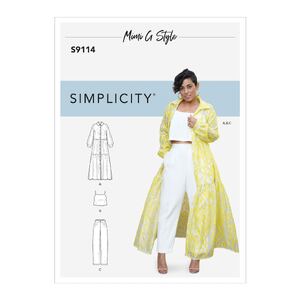 Simplicity Sewing Pattern S9114 Misses&#39; Dress, Top &amp; Pants U5 Sizes 16-24