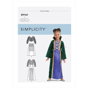 Simplicity Sewing Pattern S9161 Children&#39;s Witch Costumes Simplicity Sewing Pattern 9161