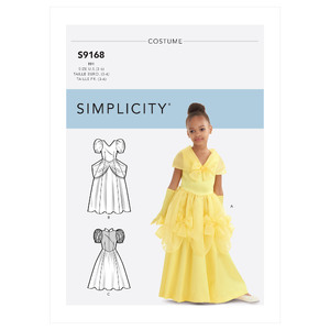 Simplicity Sewing Pattern S9168 Children&#39;s &amp; Girls&#39; Princess Costumes Simplicity Sewing Pattern 9168