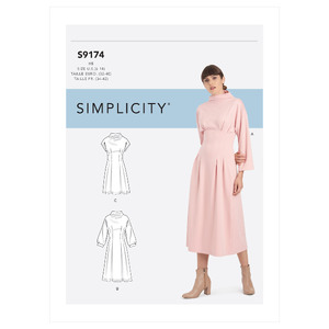 Simplicity Sewing Pattern S9174 Misses&#39; Knit Dress Simplicity Sewing Pattern 9174