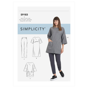 Simplicity Sewing Pattern S9183 Misses&#39; Tunic, Top, Dress &amp; Legging Simplicity Sewing Pattern 9183