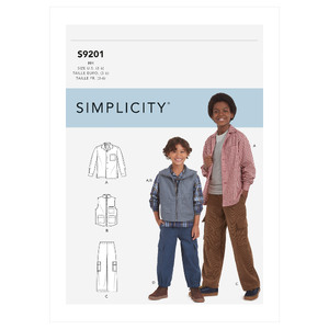 S9201 CHILD &amp; BOY SPORTSWEAR Simplicity Sewing Pattern 9201