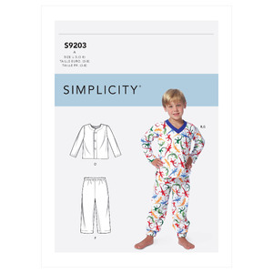 Simplicity Sewing Pattern S9203 Children&#39;s/Boys&#39; Tops, Shorts and Pants Simplicity Sewing Pattern 9203