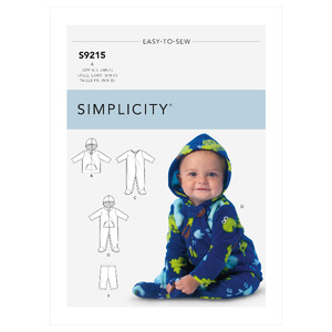 S9215 BABY JACKET, BODYSUIT Simplicity Sewing Pattern 9215