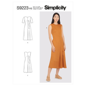 S9223 MISSES&#39; PLEATED DRESS Simplicity Sewing Pattern 9223