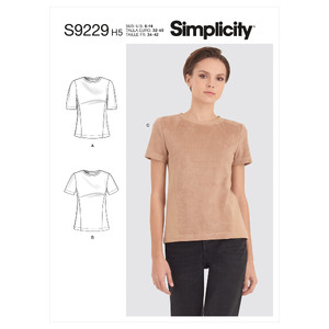 S9229 MISSES' KNIT TEE SHIRT Simplicity Sewing Pattern 9229