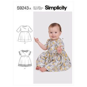 S9243 BABIES&#39; DRESSES Simplicity Sewing Pattern 9243