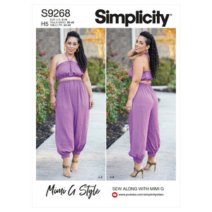 S9268 MISSES&#39; BRA TOP &amp; PANTS Simplicity Sewing Pattern 9268