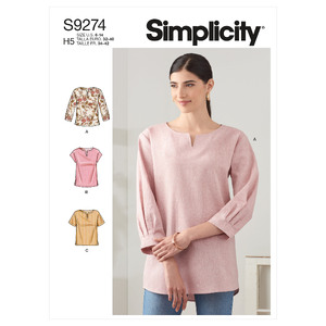 S9274 MISSES&#39; TOPS Simplicity Sewing Pattern 9274
