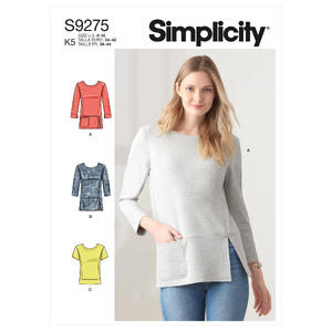 S9275 MISSES&#39; KNIT TOPS Simplicity Sewing Pattern 9275