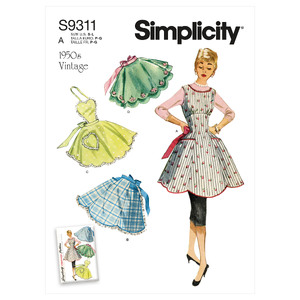 S9311 MISSES&#39; VINTAGE APRONS Simplicity Sewing Pattern 9311