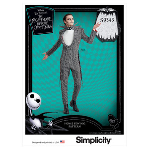 S9343 MENS COSTUME &amp; FACE MASK Simplicity Sewing Pattern 9343