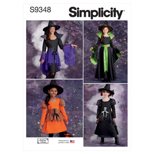 S9348 CHILD &amp; GIRL COSTUMES Simplicity Sewing Pattern 9348