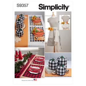 S9357 HOLIDAY D?ëCOR &amp; APRON Simplicity Sewing Pattern 9357