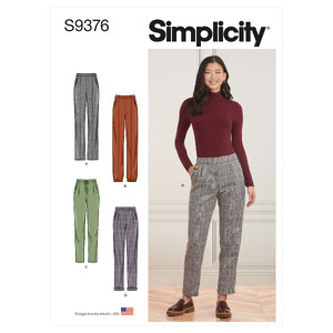 S9376 MISSES&#39; PULL-ON TROUSERS Simplicity Sewing Pattern 9376