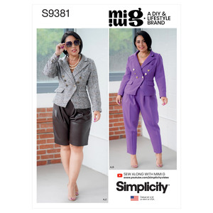 S9381 MISS/PLS JACKET &amp; BOTTOM Simplicity Sewing Pattern 9381