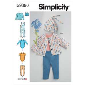 S9390 BABIES&#39; KNIT LAYETTE Simplicity Sewing Pattern 9390