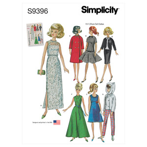 S9396 VINTAGE DOLL CLOTHES Simplicity Sewing Pattern 9396