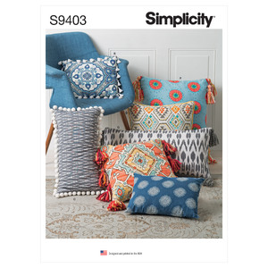 S9403 PILLOWS Simplicity Sewing Pattern 9403