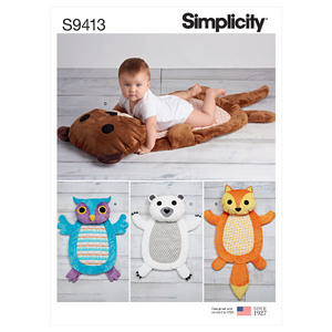 S9413 BABY TUMMY ANIMAL MATS Simplicity Sewing Pattern 9413