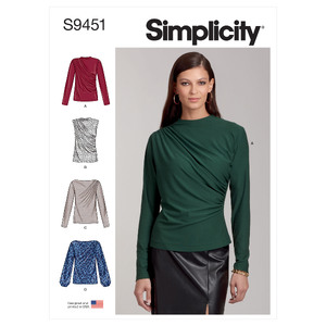 S9451 MISSES&#39; KNIT TOPS Simplicity Sewing Pattern 9451