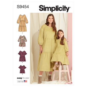 S9454 CHILD &amp; MISS DRESS &amp; TOP Simplicity Sewing Pattern 9454