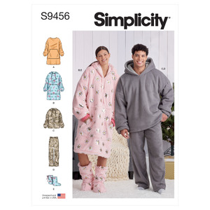 S9456 UNISEX HOODIE, PNT, BOOT Simplicity Sewing Pattern 9456