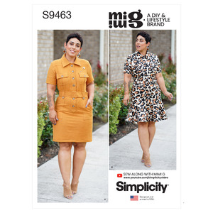 S9463 MISSES&#39; DRESS &amp; BELT Simplicity Sewing Pattern 9463