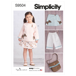 S9504 CHILD SPORTSWEAR &amp; PURSE Simplicity Sewing Pattern 9504