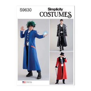 Simplicity Sewing Pattern S9630aa Men’s Costume Coats size 34-42