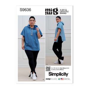 Simplicity Sewing Pattern S9636p5 Misses’ Hoodies and Leggings sz12-20