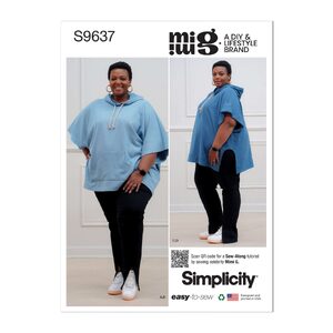 Simplicity Sewing Pattern S9637w2 Women’s Hoodies and Leggings by Mimi Gsz 20w-28w