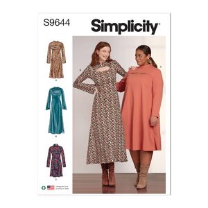 Simplicity Sewing Pattern S9644aa Misses’ and Women’s Knit Dress size 10-18