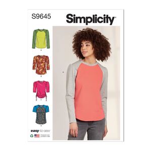 Simplicity Sewing Pattern S9645 Misses&#39; Knit Tops, Sizes XS to XXL