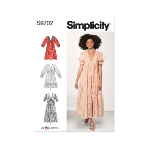 Simplicity Sewing Pattern S9702-Y5 Misses’ Dress Sizes 18-26