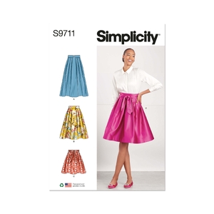 Simplicity Sewing Pattern S9711(R5) Misses’ Skirts Sizes 14-22