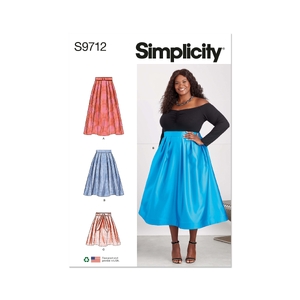 Simplicity Sewing Pattern S9712(W2) Women’s Skirts Sizes 20W-28W