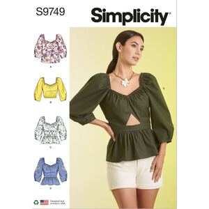 Simplicity Sewing Pattern S9749Y5 Misses&#39; Tops Sizes 18-26