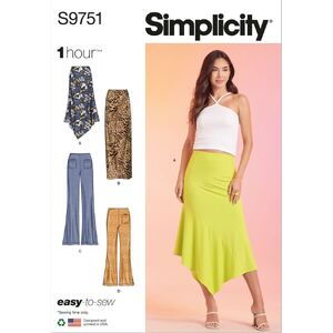 Simplicity Sewing Pattern S9751R5 Misses&#39; Skirts &amp; Pants in Two Lengths Sz 14-22