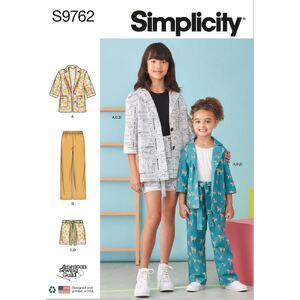 Simplicity Sewing Pattern S9762HH Children&#39;s Jacket, Pants &amp; Shorts Sizes 3-6