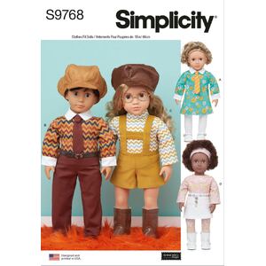 Simplicity Sewing Pattern S9768OS 18&quot; Doll Clothes by Elaine Heigl Designs