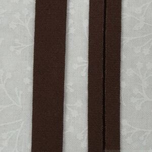 BROWN 12mm Cotton Bias Binding Single Folded x 20 Metres