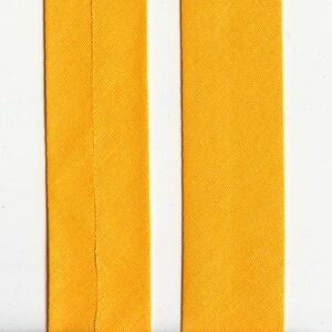 Cotton Bias Binding, 12mm Single Folded, Per FULL 20 Metre ROLL, GOLDEN YELLOW