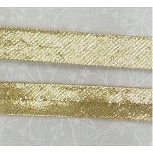 Metallic GOLD Lame 12mm Bias Binding Single Folded, by the Metre