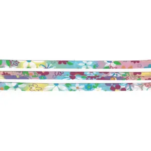 MULTI FLORAL 12mm Cotton Bias Binding Single Folded, by the Metre