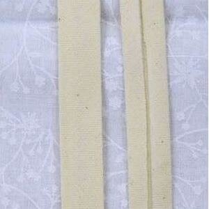 NATURAL SEEDED 12mm Cotton Bias Binding Single Folded x 10 Metres